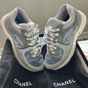 Chanel sneakers (used) size 37.5, color:gray